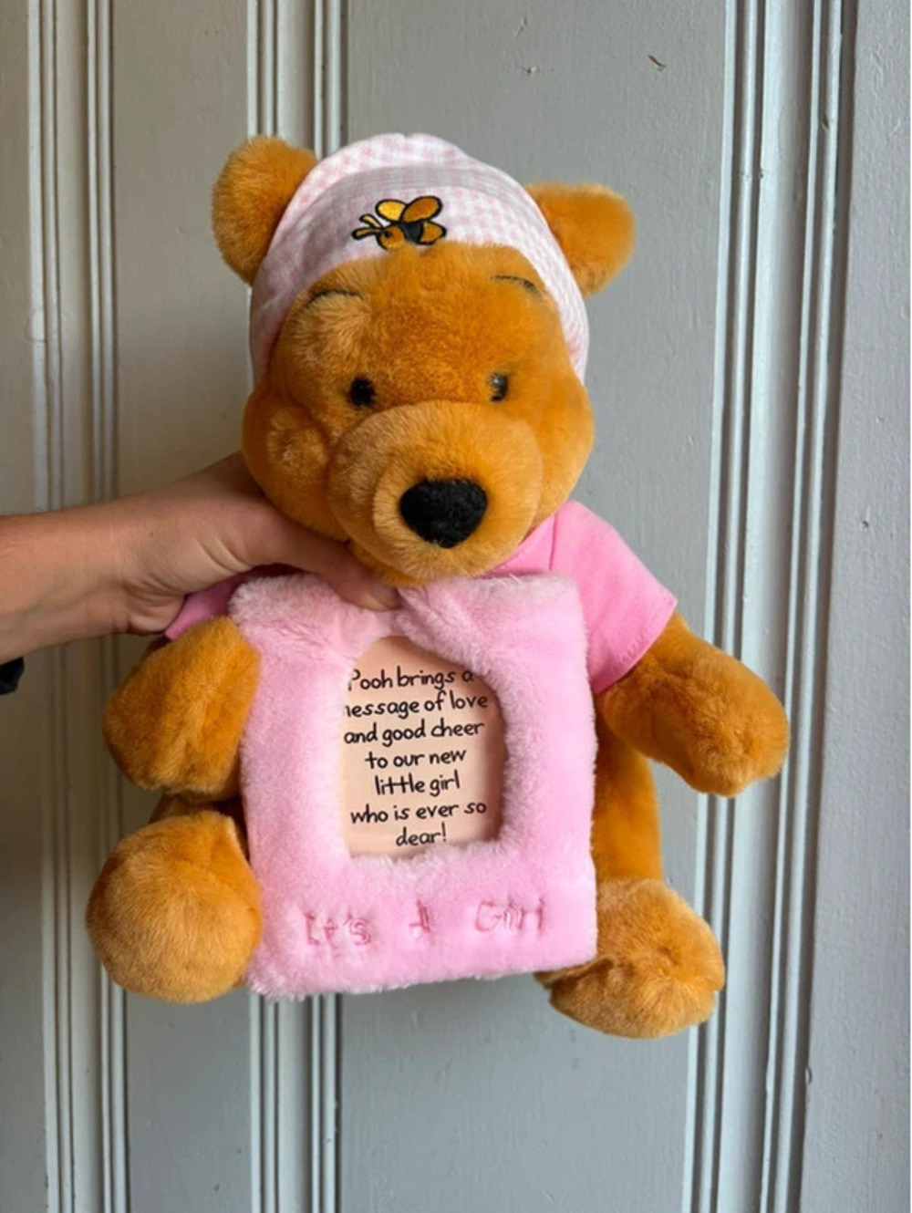 Vintage Winnie The Pooh Disney Plush Bear “It’s a Girl”